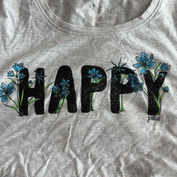 Lot of SIX 6 girls size 12 short sleeve t-shirts Y2K Justice graphic tees - Picture 5 of 8